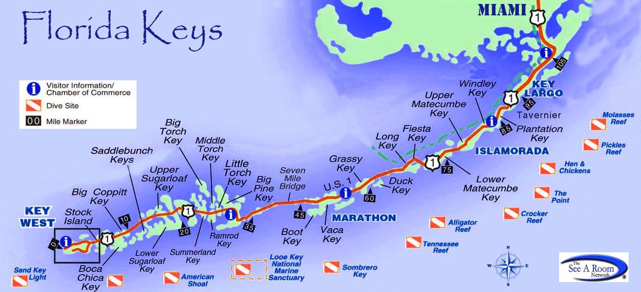 Map Of Florida And The Keys Private Luxury Vacation Home & Apartment Rentals in Marathon & Key 